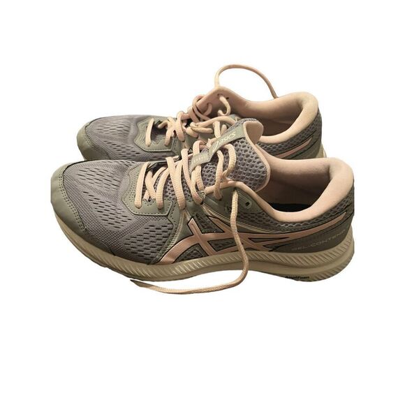 ASICS Women's Pink & Gray Lace-Up Gel Contend 7 Running Shoes Size 9.5 - Picture 2 of 15